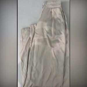 Abercrombie & Fitch Cream Satin Trousers